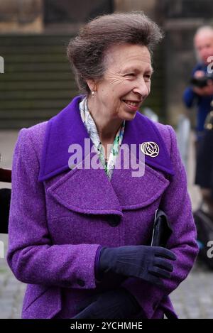 The Princess Royal attends a commemorative service to mark 200 years of Scottish fire and rescue services at St Giles' Cathedral in Edinburgh. Picture date: Wednesday October 23, 2024. Stock Photo