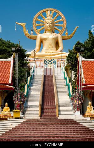 Golden statue of Buddha in meditation. Thailand Stock Photo