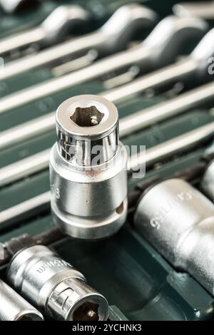 Red Metal Tool Box Isolated On White Background Stock Photo - Alamy