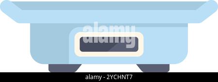 Electronic weighing scale with empty platform for measuring weight of products in grocery or retail Stock Vector