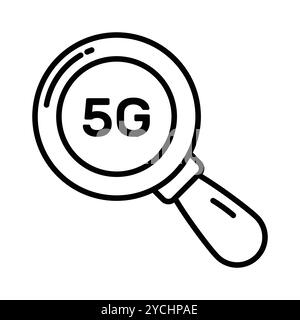 5G network technology search vector, premium icon ready to use Stock Vector