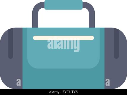 Sports bag icon in flat style representing fitness and gym training, perfect for sports related designs Stock Vector
