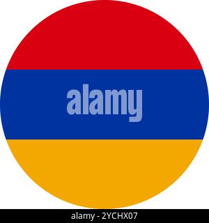 Armenia Circle Flag, Circle Flag of Armenia, Vector Images Stock Vector