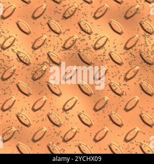 Copper plate with corrosion Stock Photo