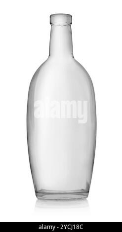 Vodka Empty Close up of a empty vodka glass bottle isolated on white, 2 images ...