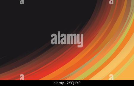 Dynamic abstract background with fiery red and orange gradients Stock Vector