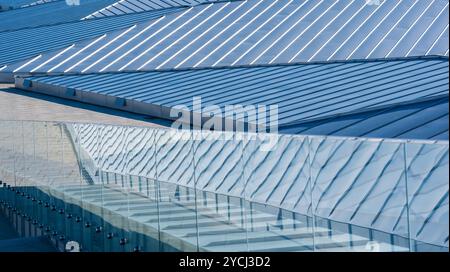 abstract architectural background, roof of some modern building Stock Photo