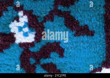 Hand woven carpet pattern, close up view Stock Photo