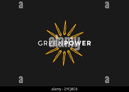 Renewable energy logo design vector editable Stock Vector