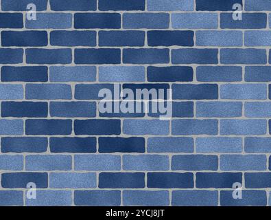Blue brick wall Stock Photo