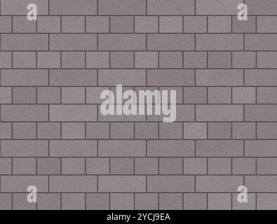Wide view at modern wall made ouf of concrete blocks Stock Photo