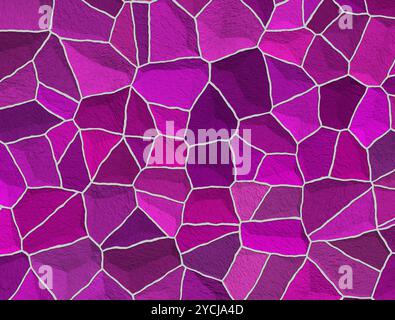 Seamless cracked multi colored pattern in red and pink Stock Photo