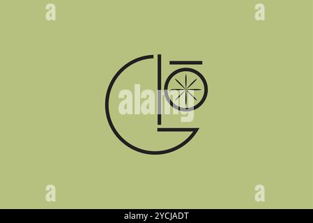 Letter GLO typography logo design vector editable Stock Vector