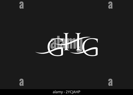 Letters GhG logo design vector editable Stock Vector