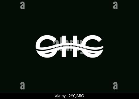 CHC letters logo design vector editable Stock Vector