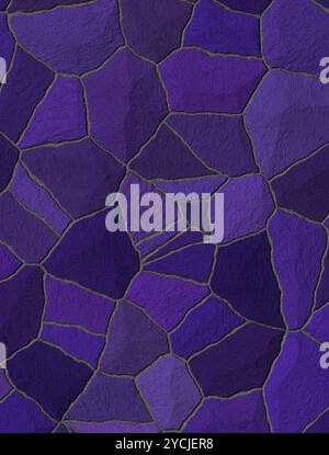 Violet trencadis broken tiles mosaic Stock Photo