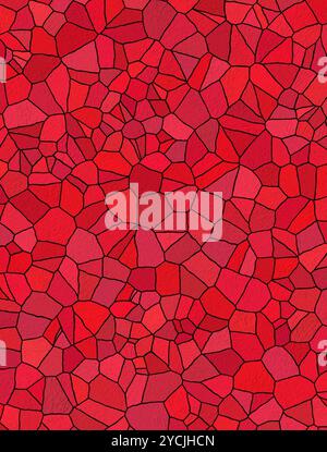 Red background from tile mosaic Stock Photo