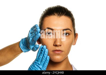 Survey before plastic surgery Stock Photo