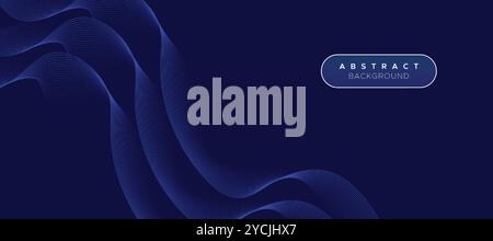 Abstract Stripe Lines Wave Business Background Design. Modern Futuristic Wavy Stock Line Pattern Background. Technology Geometry Streaming Backdrop Stock Vector