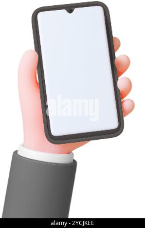 3D human hand holding smartphone, gesture of taking picture with camera ...