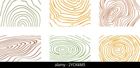 Tree cut pattern.Vector topographic map concept. Stock Vector