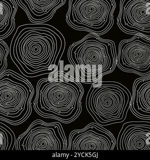 Tree cut pattern.Vector topographic map concept. Stock Vector