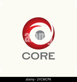 business logo design for technology brand and related company, abstract vector editable Stock Vector