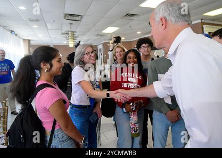 Philadelphia, United States. 23rd Oct, 2024. Sen. Bob Casey (D-PA) greets supporters and students during a political event hosted by Temple University Democrats on October 23, 2024 in North Philadelphia, PA, USA. (Photo by Bastiaan Slabbers/Sipa USA) Credit: Sipa USA/Alamy Live News Stock Photo