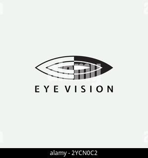 Eye vision optical innovative business logo design for technology brand and related company, abstract vector editable Stock Vector
