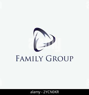 Foamily group communication event management  business logo design for technology brand and related company, abstract vector editable Stock Vector