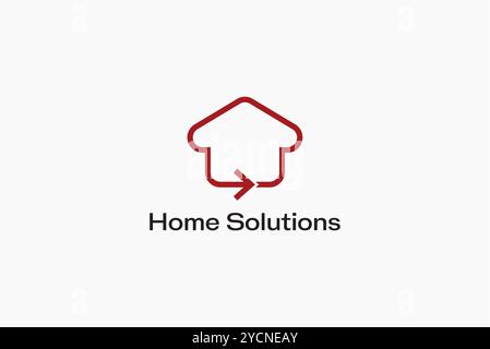 Home solution aero direction real estate business logo design for technology band and related company, abstract vector editable Stock Vector