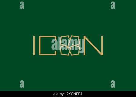 ICON typography gift elegance event management business logo design for technology band and related company, abstract vector editable Stock Vector