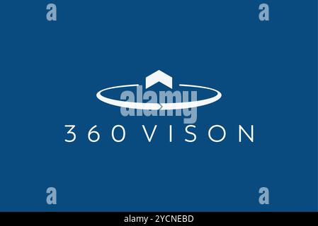 Virtual Reality  business logo design for technology band and related company, abstract vector editable Stock Vector