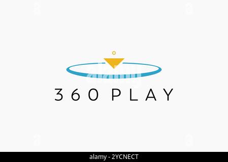 Virtual Reality  business logo design for technology band and related company, abstract vector editable Stock Vector