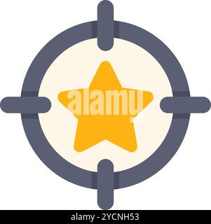 Target audience, marketing goal targeting, focusing on target, customer target icon Stock Vector