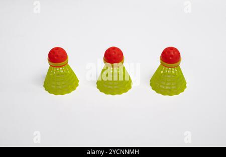 shuttlecocks for badminton speed. speeder for speed badminton. isolated white background Stock Photo