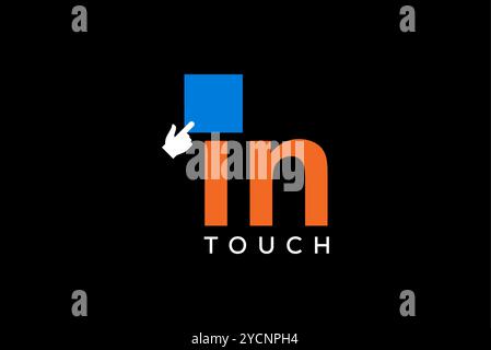 In tech innovative square business logo design for technology band and related company, abstract vector editable Stock Vector