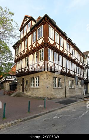 Traditional medieval German houses at Ballhofplatz in Hanover Stock Photo