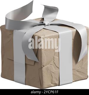 Beautiful Elegant Christmas Gift Box Stock Photo