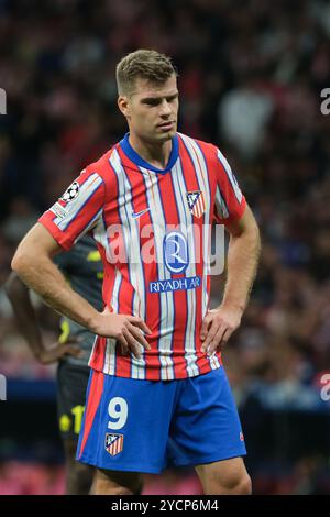 Alexander Sørloth of Atletico de Madrid during Real Madrid vs Atletico