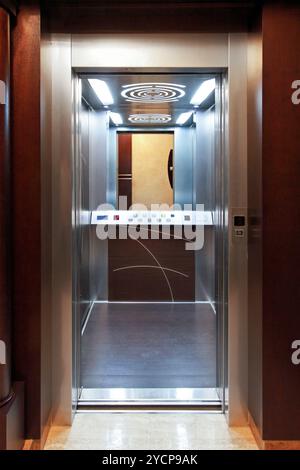 Open door at new modern elevator Stock Photo