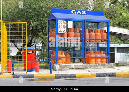 Home gas bottles Stock Photo