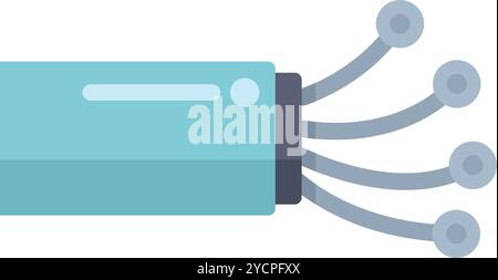 Modern technology transferring data through optical fiber with high speed using futuristic cable Stock Vector