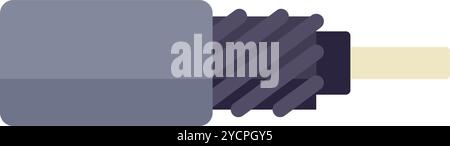 Fiber optic cable is transmitting a digital data signal Stock Vector