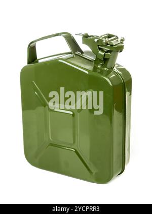 Green jerrycan Stock Photo