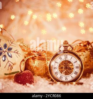 Christmas pocket watch Stock Photo