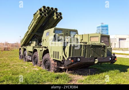 Smerch 300mm Multiple Launch Rocket System (MLRS) Stock Photo