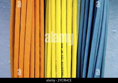 Berlin, DEU, 07.08.2008, Data cable in a data centre, Berlin, Germany, Europe Stock Photo