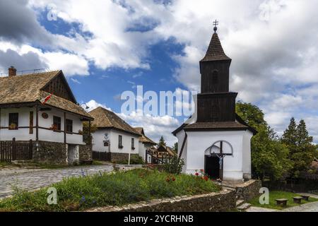 Holloko, Hungary, 3 October, 2022: view of the historic village center and old church in Holloko, Europe Stock Photo