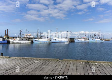 Gilleleje, Denmark, 15 June 2021: view of the harbor and marina in Gilleleje in northern Zealand in Denmark with many colroful fishing boats, Europe Stock Photo